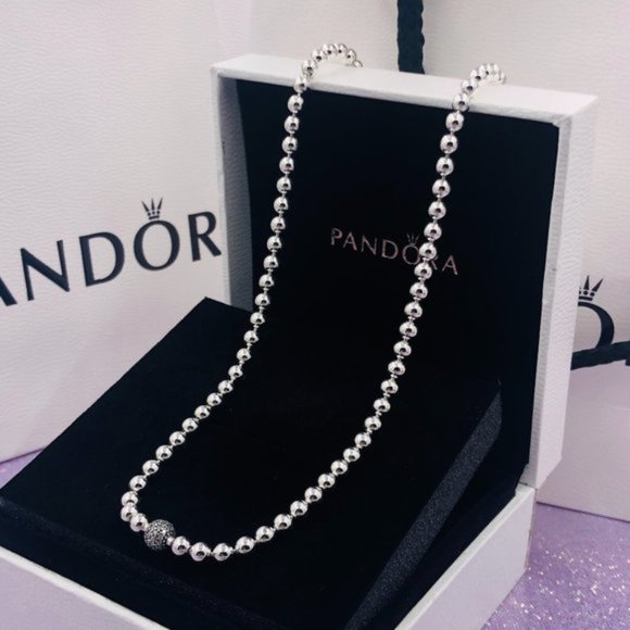 Pandora Beads & Pavé Necklace - Picture 4 of 5